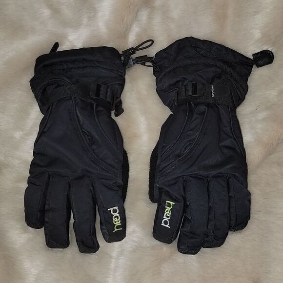 HEAD YOUTH BLACK SKI/SNOWBOARD GLOVES - Picture 1 of 12